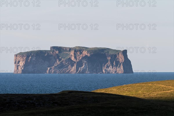 Saga Island Drangey in the evening light