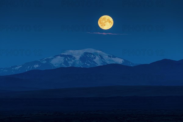 Moonrise over Snaefell Volcano