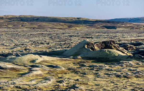 Moss-covered Laki crater or Lakagigar