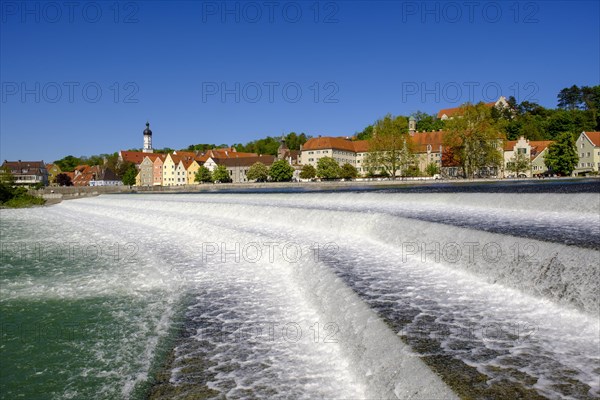 Old town of Landsberg am Lech with Lechwehr