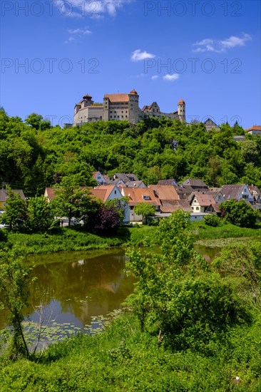 River Woernitz and Harburg Castle