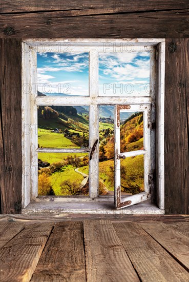 View from a farmhouse into the Muenstertal