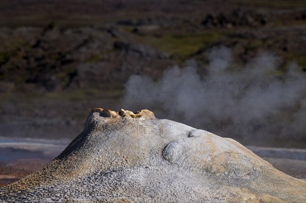 Steaming hot spring Oeskjuhoell or Oeskurholhver
