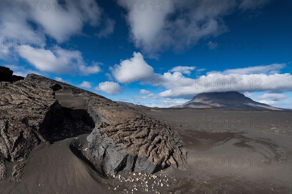 Solidified lava