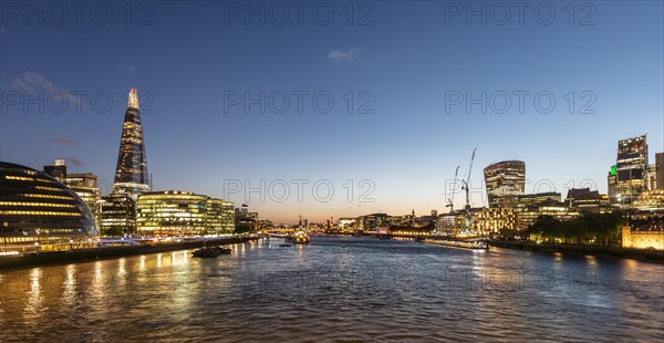 River Thames and modern high-rise buildingss