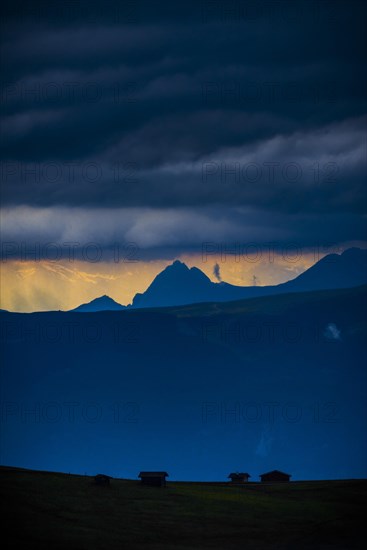 Light atmosphere after a thunderstorm with view of the peaks of the Roteck (3.337 mtr./left) and the Hochwilde (3.602 mtr./right)