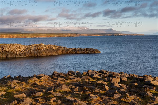 Coastal landscape with basalt formations