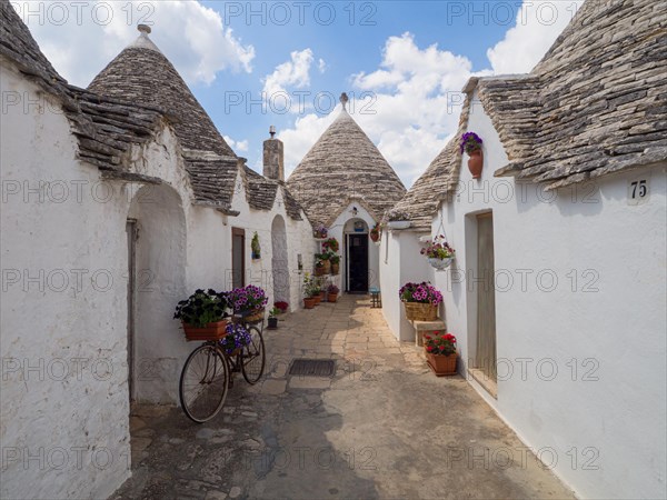 Typical trulli houses in Alberobello