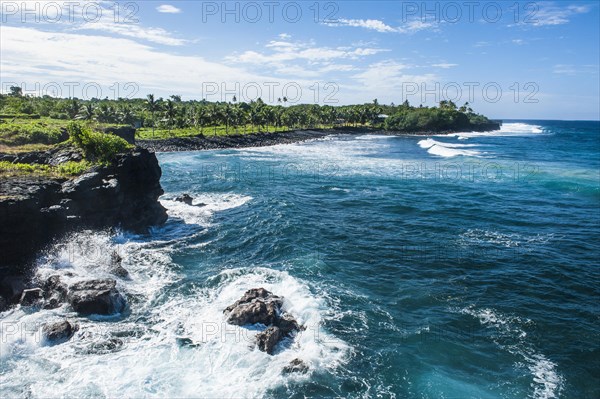 Rocky south coast near the Alofaaga blowholes on the south of SavaiÂ´i