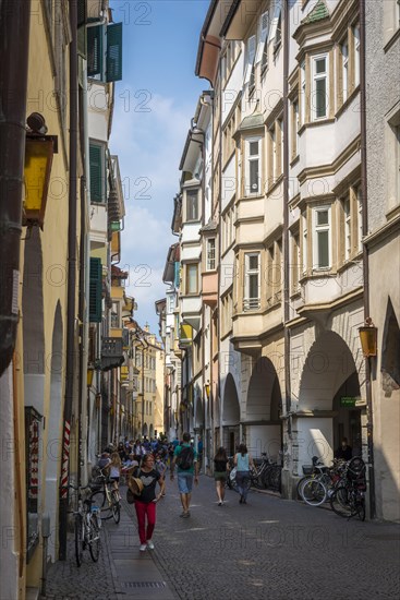 Arbours in the Laubengasse in Bolzano