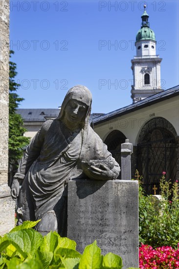 Grave statue in St. Peter's Cemetery