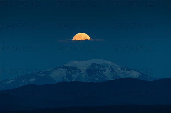 Moonrise over Snaefell Volcano