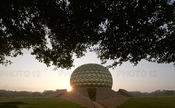 Sunrise at Matrimandir in Auroville