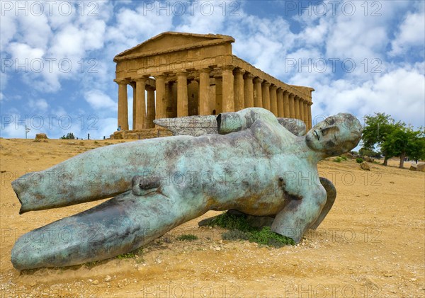 Statue of Icarus at the Temple of Concordia