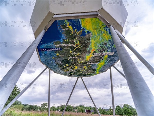 Model of a weather radar with radome