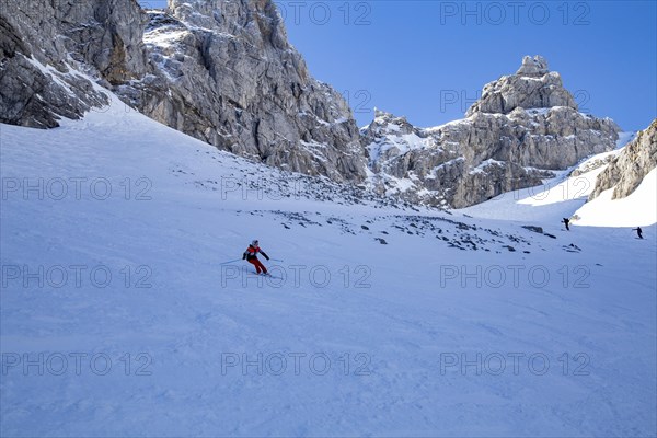 Germany's longest ski run through the unprepared Dammkar