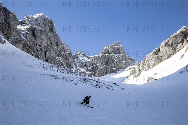 Germany's longest ski run through the unprepared Dammkar