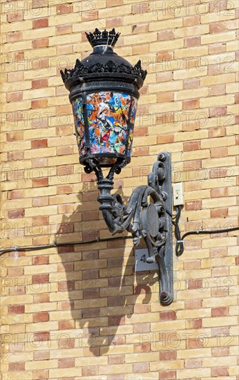 Typical painted street lantern