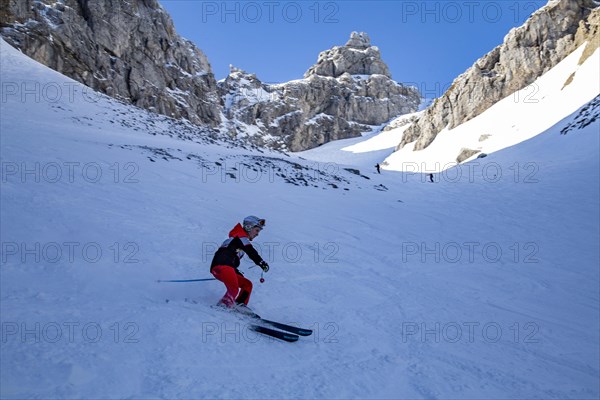 Germany's longest ski run through the unprepared Dammkar