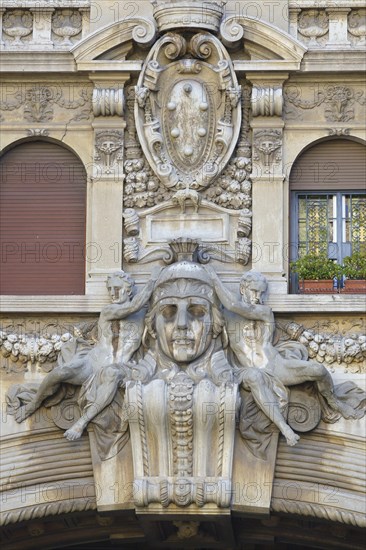 Palazzi degli Ambasciatori Embassy palaces with archway to the Quartiere Coppede