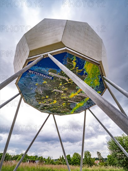 Model of a weather radar with radome