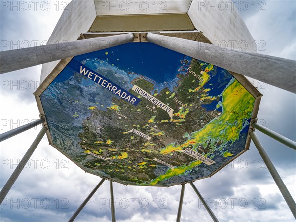 Model of a weather radar with radome