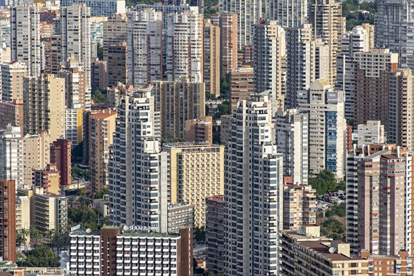 Skyscrapers of Benidorm as seen from La Creu