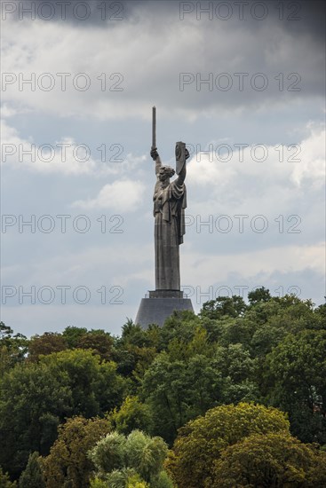 Rodina Mat and the museum of the great partiotic war undeneath overlooking Kiew or Kyiv capital of the Ukraine