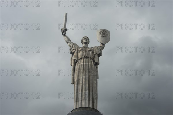 Rodina Mat and the museum of the great partiotic war undeneath overlooking Kiew or Kyiv capital of the Ukraine