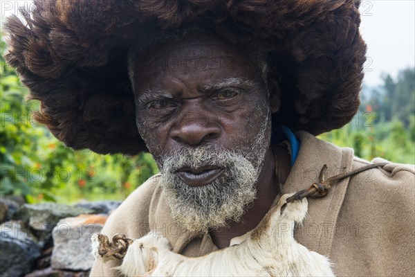 Friendly old man in a ceremony of former poachers