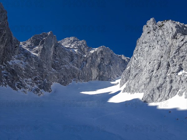 Germany's longest ski run through the unprepared Dammkar