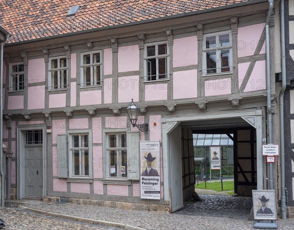 Entrance to the courtyard of the Lyonel Feininger Gallery on the Schlossberg in Quedlinburg