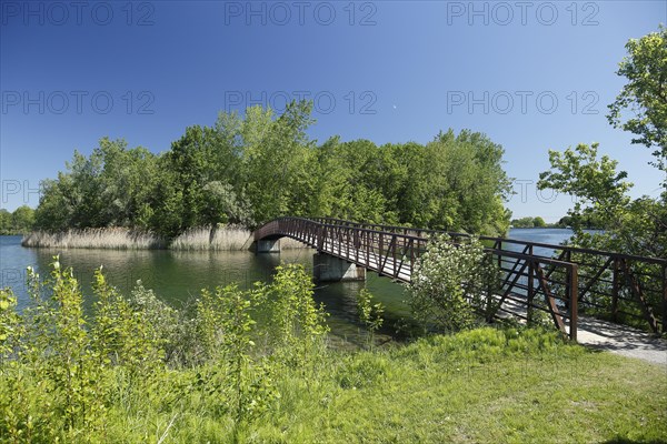 Small bridge to an island in the Saint Lawrence River