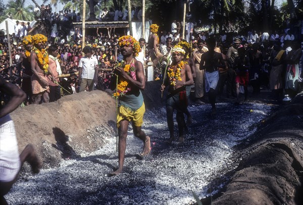 Fire walking festival at Masaniamman temple in Anaimalai