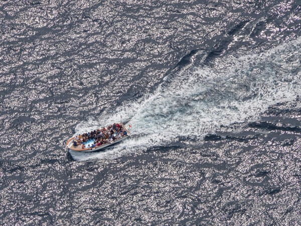 Excursion boat off the island of Capri