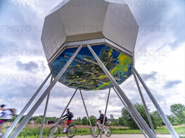 Model of a weather radar with radome