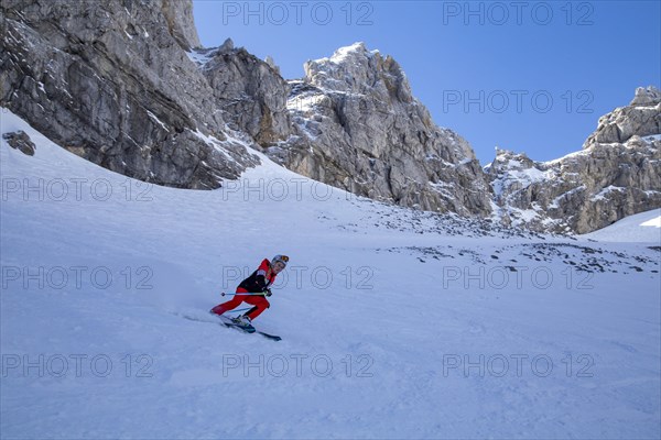 Germany's longest ski run through the unprepared Dammkar