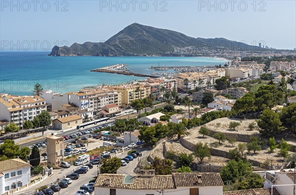 View of seaside Altea from Mirador de la Plaza de la Iglesia in Old Town