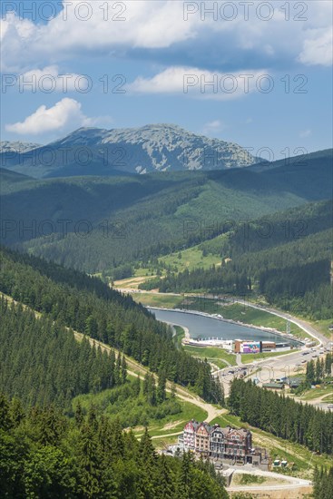 Overlook over the Bukovel ski resort