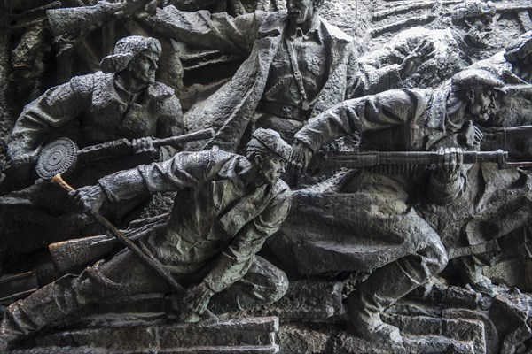 Martial war scenes in the museum of the great partiotic war Kiew or Kyiv capital of the Ukraine