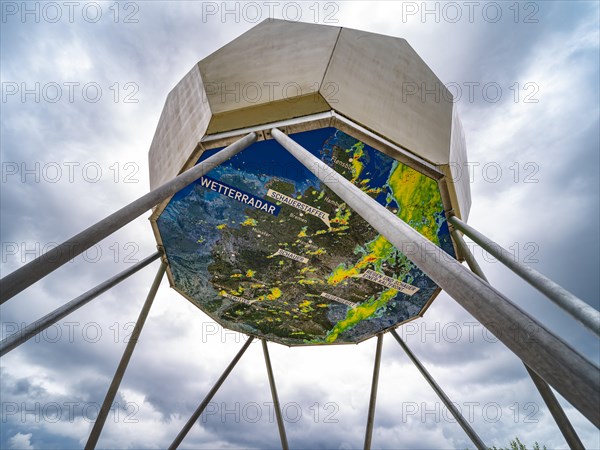 Model of a weather radar with radome