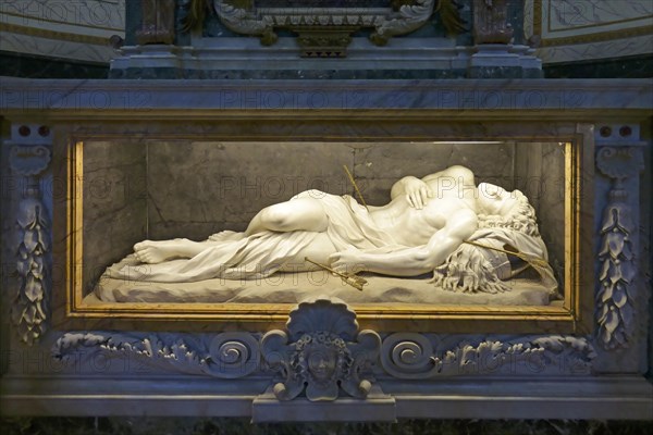 Marble sculpture Saint Sebastian