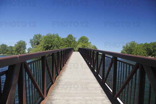 Small bridge to an island in the Saint Lawrence River