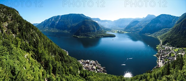 View from above of Hallstatt and Obertraun