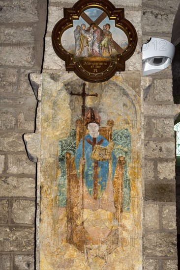 Mural paintings of church of Verneuil en Bourbonnais