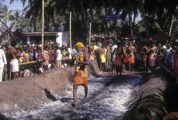 Fire walking festival at Masaniamman temple in Anaimalai