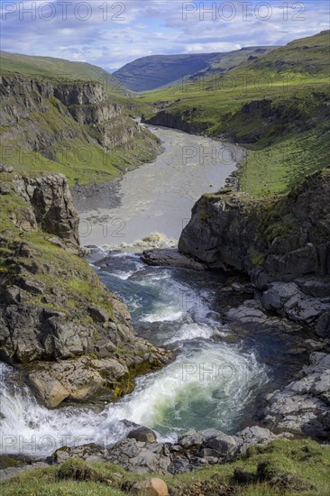 Confluence of the Laugara and the Joekulsa i Fljotsdal