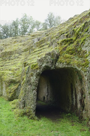 Roman amphitheatre carved out of the tufa