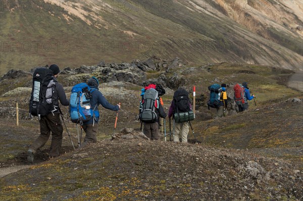 Hikers on the Laugavegur