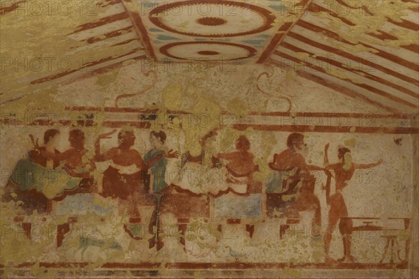 Burial chamber with frescoes